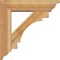 Ekena Millwork Merced Traditional Rough Sawn Bracket w/ Offset Brace, Western Red Cedar, 6"W x 22"D x 22"H BKT0604X22X22MRC01RWR - alternate 4